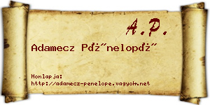 Adamecz Pénelopé névjegykártya